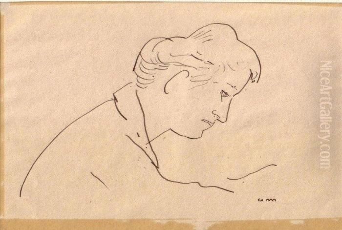 Yvonne De Profil Oil Painting by Albert Marquet