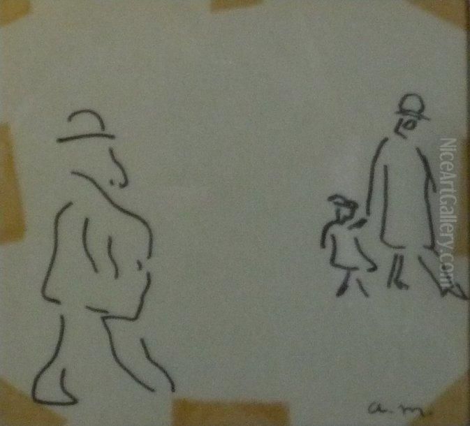 Promeneurs Oil Painting by Albert Marquet