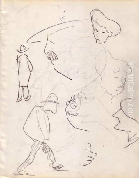 La Sieste Et Etude De Personnages Oil Painting by Albert Marquet