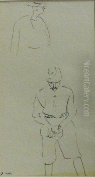 Etude De Soldat Et Personnage Oil Painting by Albert Marquet