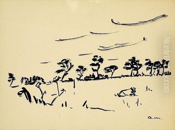Paysage A La Vache Oil Painting by Albert Marquet