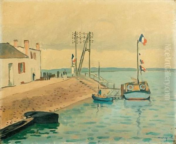 Sables D'olonne
 Huile Sur Toile, Signee En Bas A Droite Oil Painting by Albert Marquet