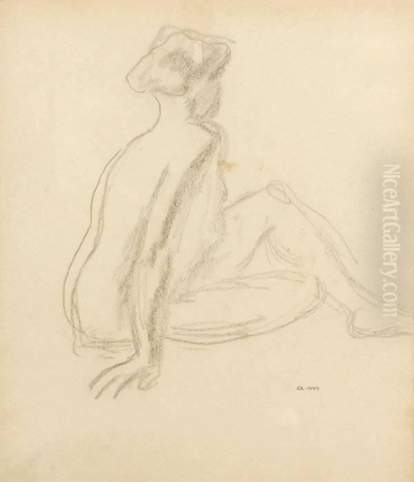 Nu Assis Oil Painting by Albert Marquet