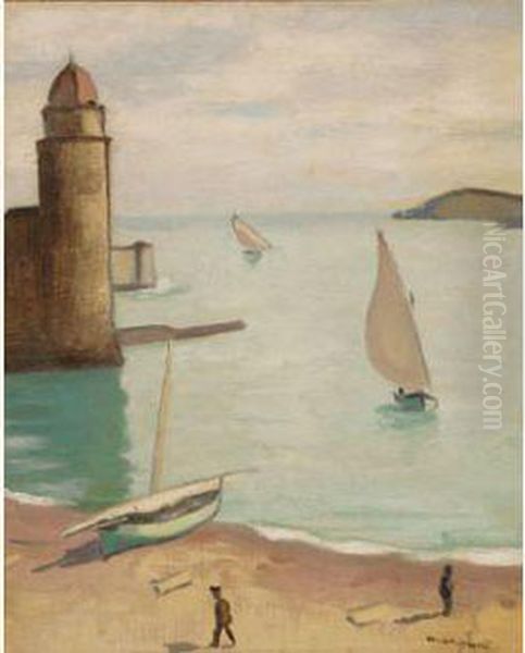Barques De Peche Rentrant Dans Le Port De Collioure Oil Painting by Albert Marquet