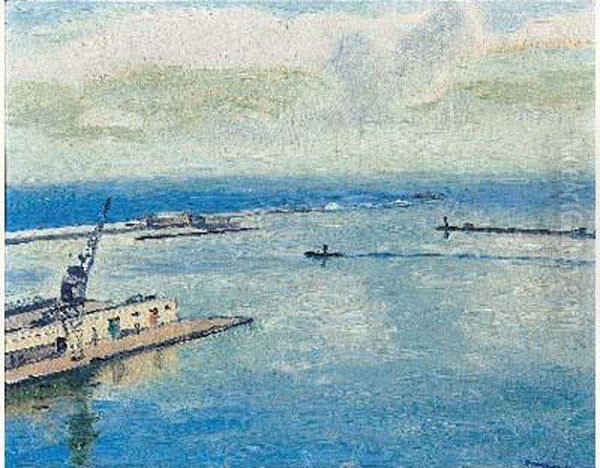 Le Port D'alger, Circa 1942 Oil Painting by Albert Marquet