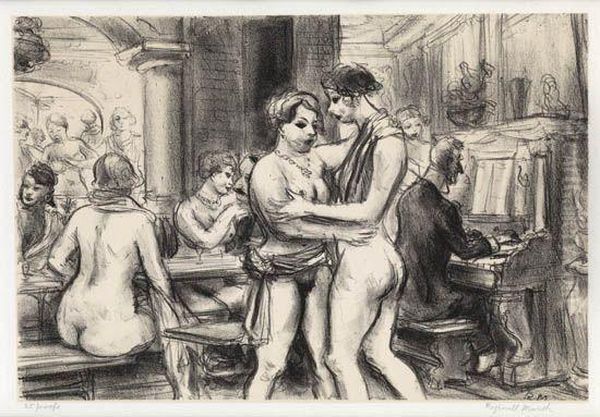 Rue Blondel #2 Oil Painting by Reginald Marsh