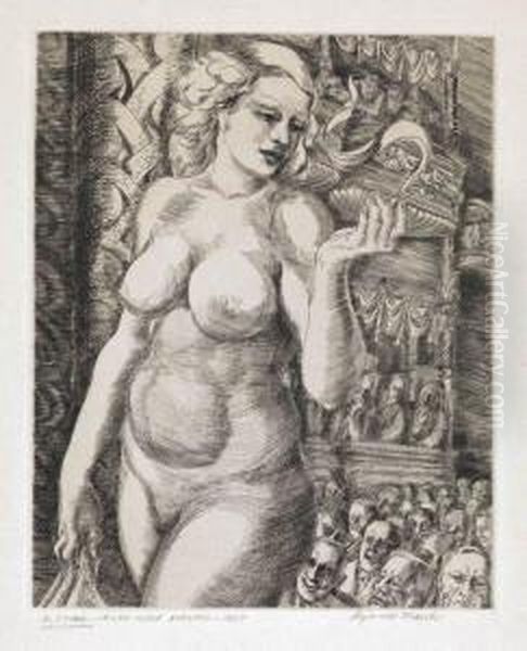 G-string Oil Painting by Reginald Marsh
