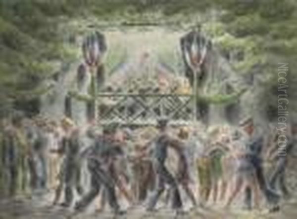 The Town Dance Oil Painting by Reginald Marsh
