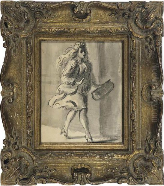 Woman Walking Oil Painting by Reginald Marsh