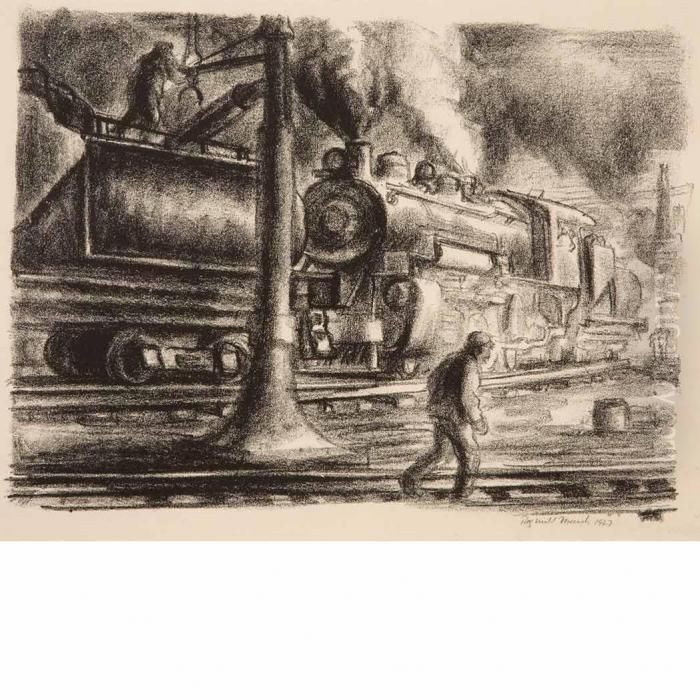 Loco Watering Oil Painting by Reginald Marsh