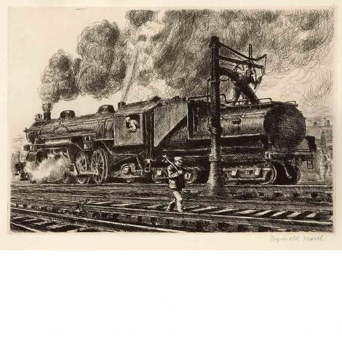 Loco--erie Watering Oil Painting by Reginald Marsh