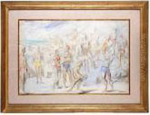 Coney Island Oil Painting by Reginald Marsh