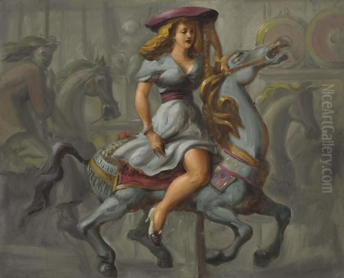 Merry-go-round Oil Painting by Reginald Marsh