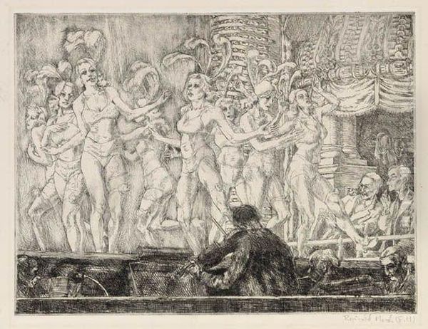 Minsky's New Gotham Chorus Oil Painting by Reginald Marsh