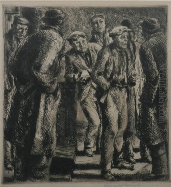 Bowery Oil Painting by Reginald Marsh