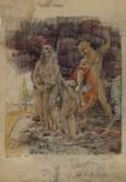 Human Family Oil Painting by Reginald Marsh