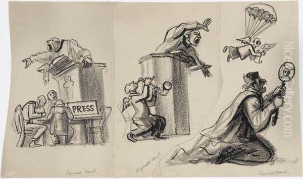 Untitled Oil Painting by Reginald Marsh