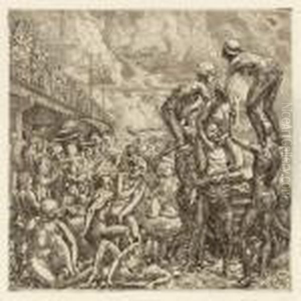 Coney Island Beach Oil Painting by Reginald Marsh