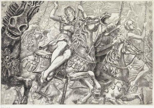 Merry-go-round Oil Painting by Reginald Marsh
