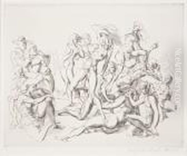 Coney Island Beach Oil Painting by Reginald Marsh