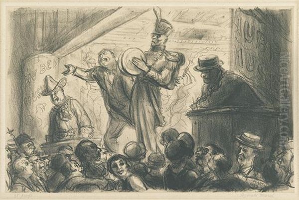 Huber's Museum. Oil Painting by Reginald Marsh