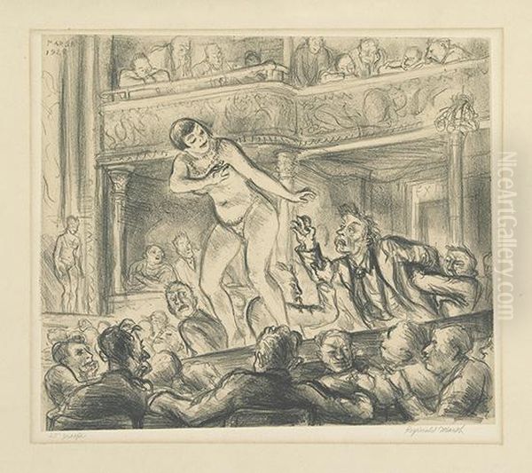 Irving Place Burlesque. Oil Painting by Reginald Marsh