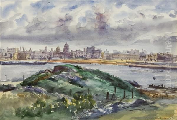 View Of Havana Oil Painting by Reginald Marsh