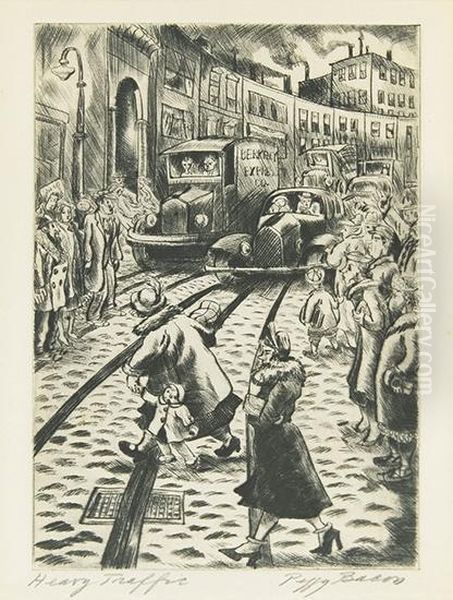 Two Girls In The Wind Oil Painting by Reginald Marsh