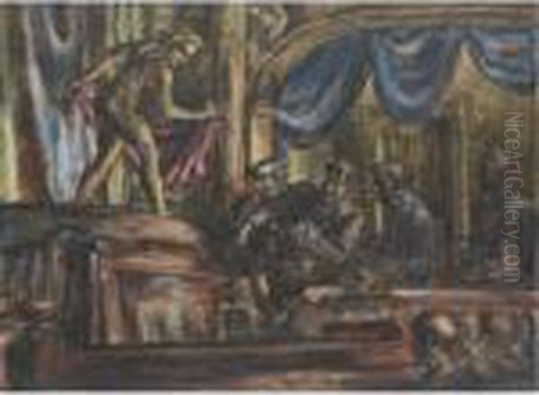 Peoples - Follies #2 Oil Painting by Reginald Marsh