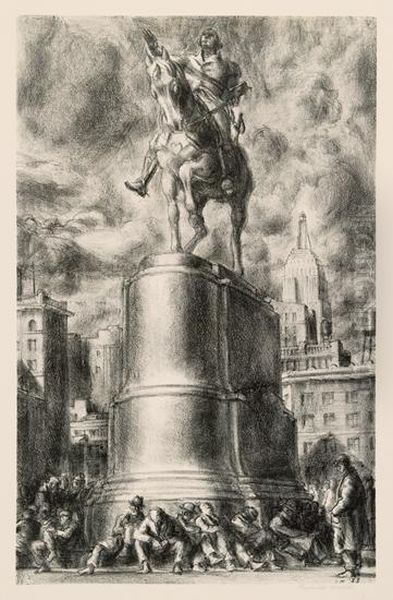 Union Square. Oil Painting by Reginald Marsh