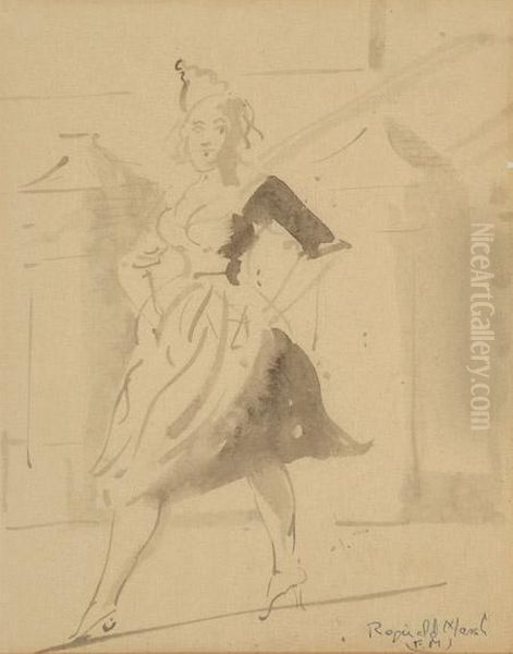 Woman Walking Oil Painting by Reginald Marsh