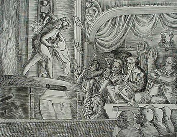 People's Follies Oil Painting by Reginald Marsh