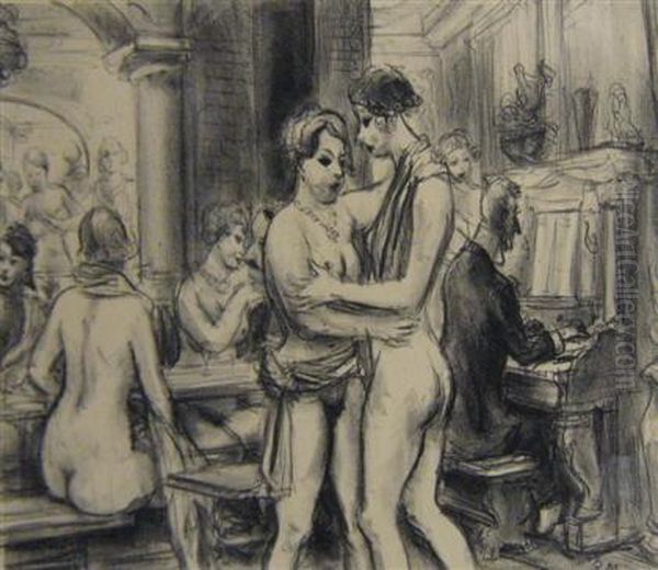 Rue Blondel, #2 Oil Painting by Reginald Marsh