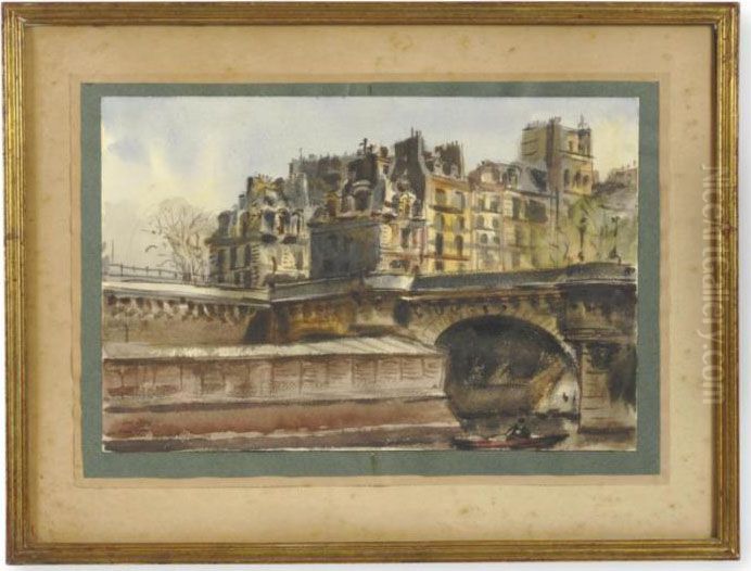 Pont Neuf Oil Painting by Reginald Marsh