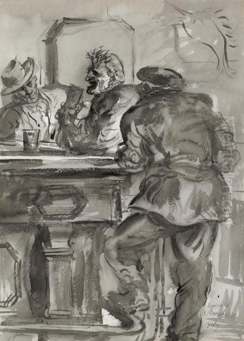Bar Philosopher Oil Painting by Reginald Marsh