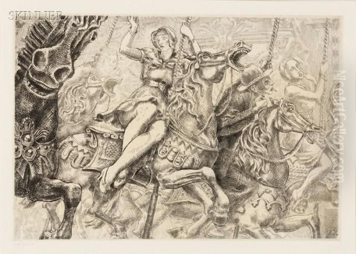 Merry-go-round Oil Painting by Reginald Marsh
