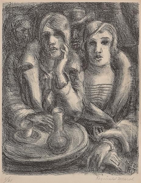 Cafe Dome Oil Painting by Reginald Marsh