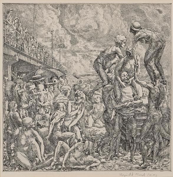 Coney Island Beach Oil Painting by Reginald Marsh
