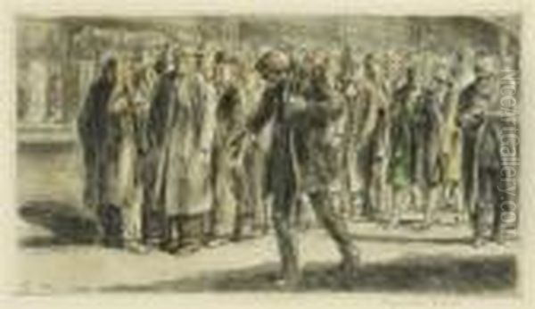 Breadline Oil Painting by Reginald Marsh