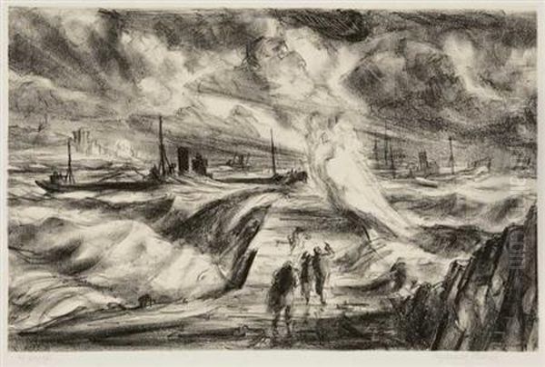 Saint Jean De Luz Oil Painting by Reginald Marsh