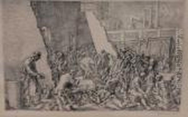 The Jungle East 10th Street Oil Painting by Reginald Marsh