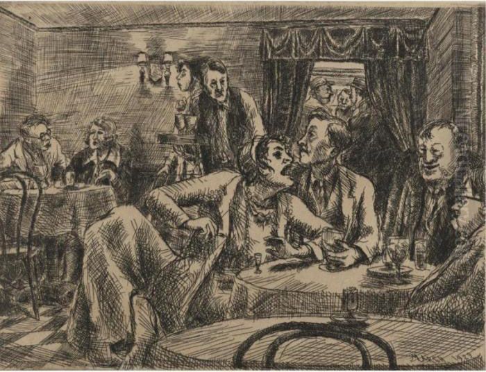 Speakeasy-julius' Annex (sasowsky 81) Oil Painting by Reginald Marsh
