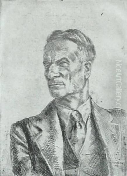 ''kenneth Hayes Miller'' Oil Painting by Reginald Marsh