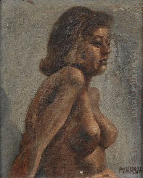 Female Nude Oil Painting by Reginald Marsh