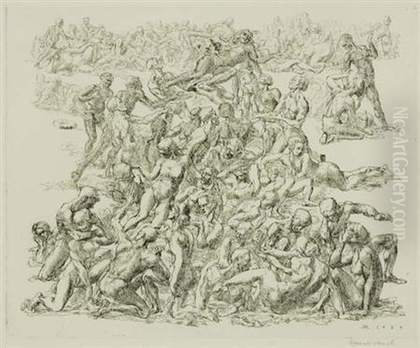 Coney Island Beach No. 1 Oil Painting by Reginald Marsh