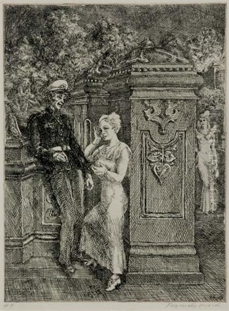 U.s. Marine Oil Painting by Reginald Marsh