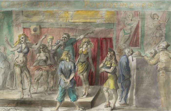 Continuous Performance Oil Painting by Reginald Marsh