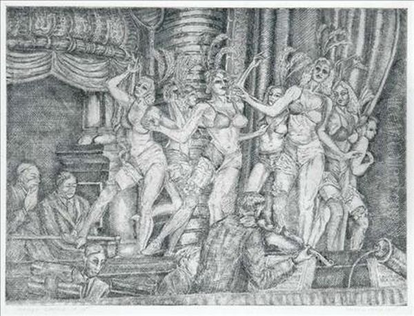 Minsky's Chorus Oil Painting by Reginald Marsh