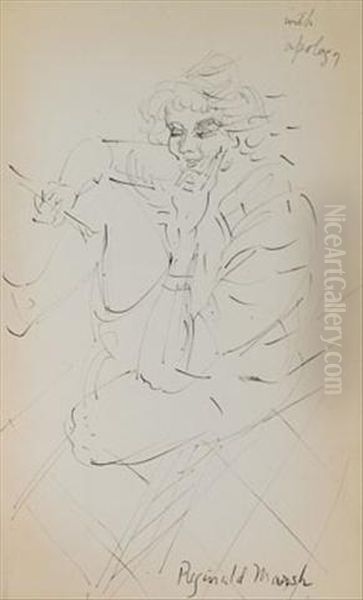 Figure An Artist Oil Painting by Reginald Marsh