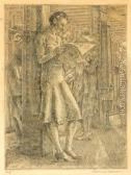 Joan Oil Painting by Reginald Marsh
